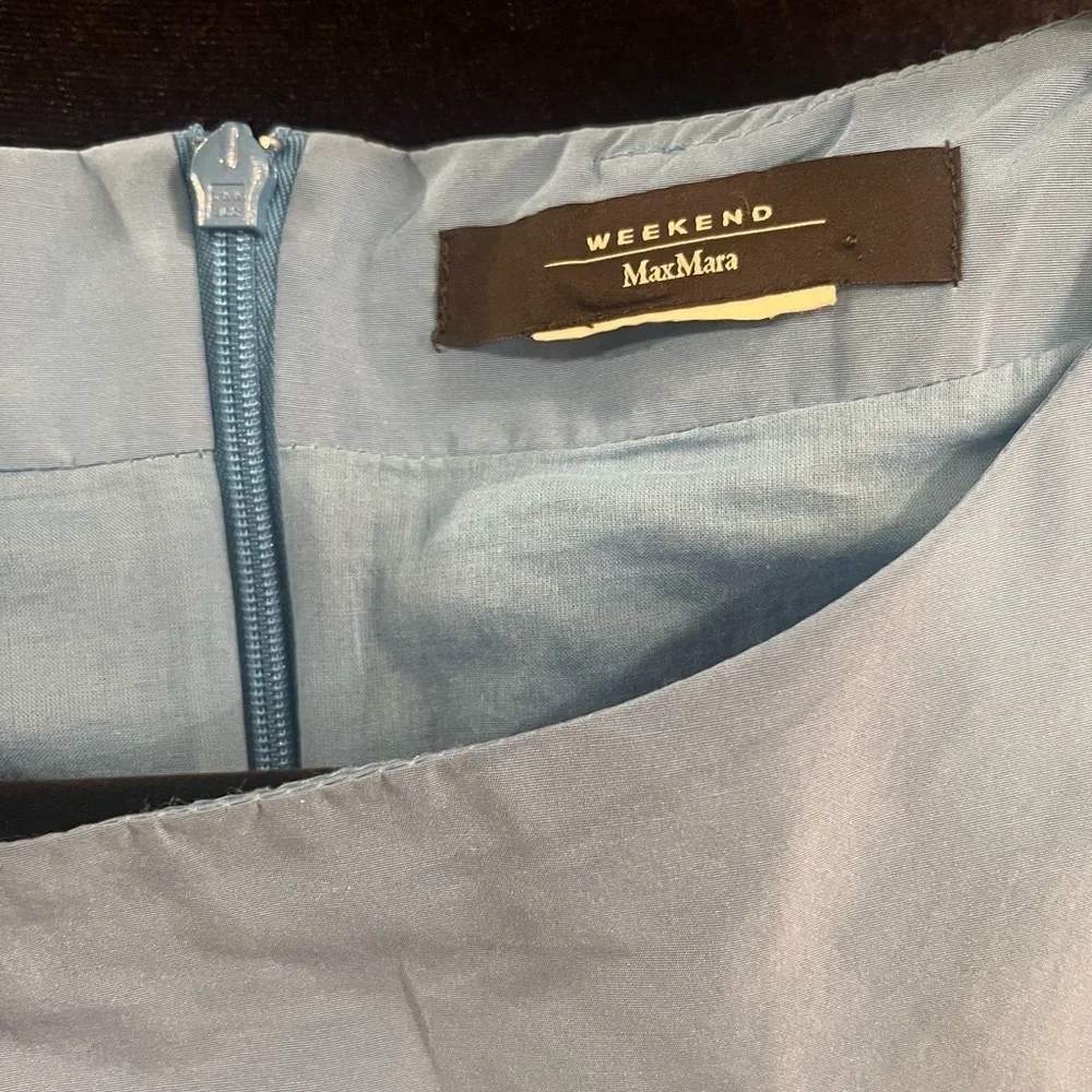 Max Mara Weekend Blue Fit and Flare Classic Taffeta Dress size 2 or 4 US. - Picture 9 of 10